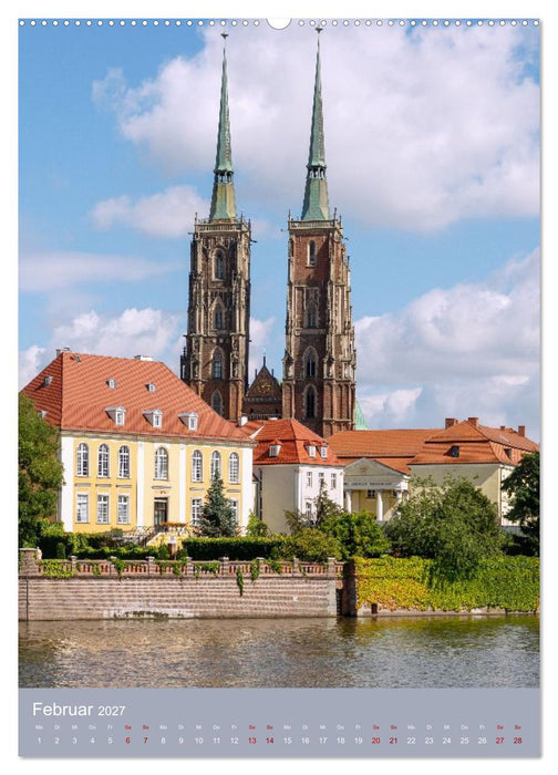 Zeitloses Breslau. Zwischen Brücken, Inseln und bunten Fassaden (CALVENDO Premium Wandkalender 2027)