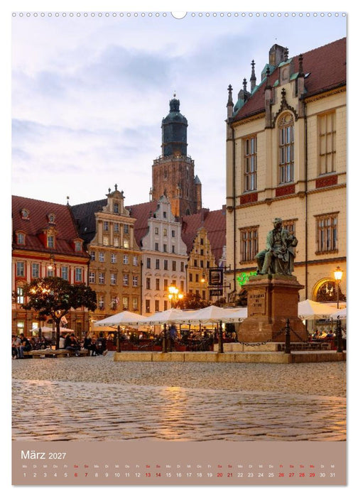 Zeitloses Breslau. Zwischen Brücken, Inseln und bunten Fassaden (CALVENDO Premium Wandkalender 2027)