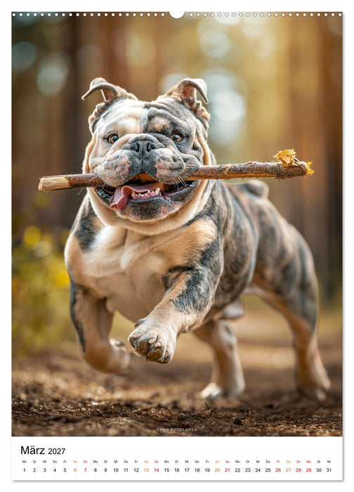 English Bulldog - Für Liebhaber britischer Originale (CALVENDO Wandkalender 2027)