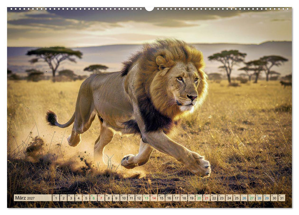 Löwen der Savanne (CALVENDO Wandkalender 2027)