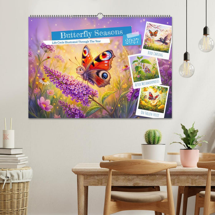 Butterfly Seasons - Life Cycle Illustrated Through The Year (CALVENDO Monthly Calendar 2027)