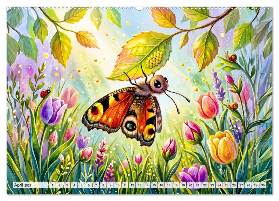 Butterfly Seasons - Life Cycle Illustrated Through The Year (CALVENDO Monthly Calendar 2027)