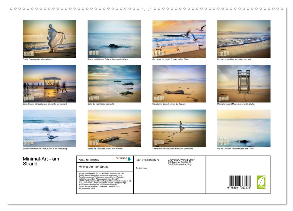 Minimal-Art - am Strand (CALVENDO Premium Wandkalender 2027)