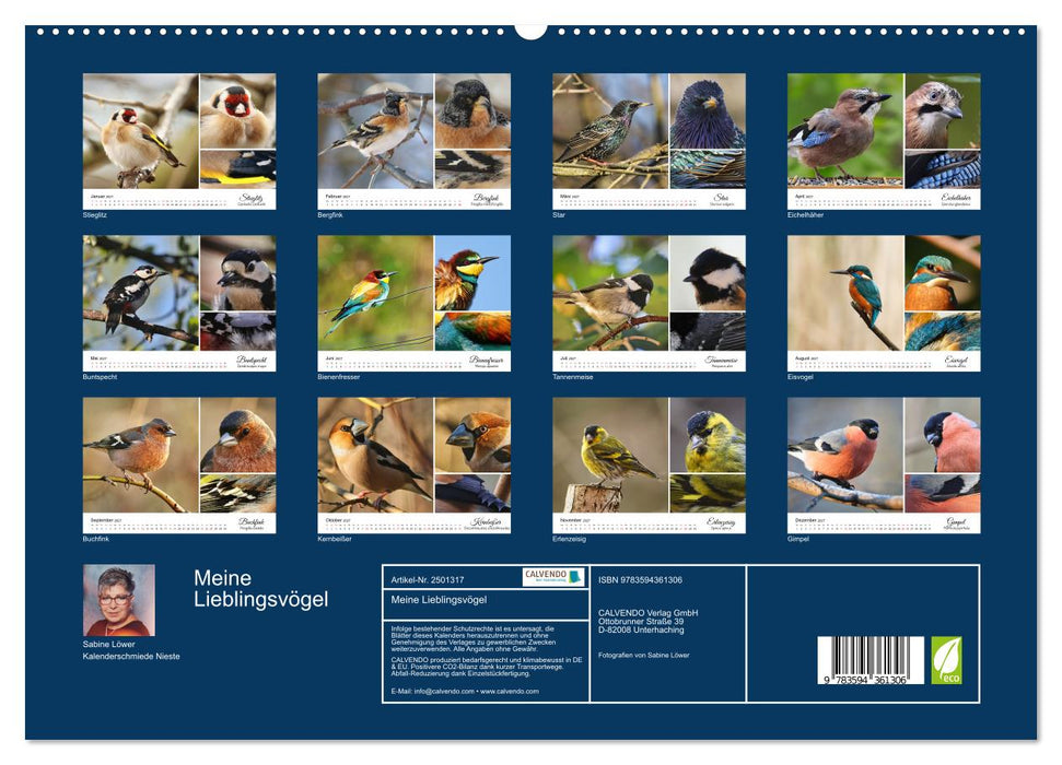 Meine Lieblingsvögel (CALVENDO Premium Wandkalender 2027)