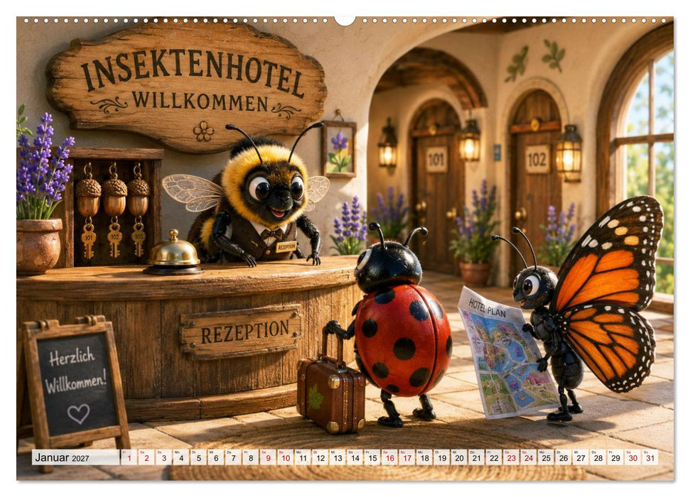 Das Hotel der kleinen Flügel (CALVENDO Wandkalender 2027)