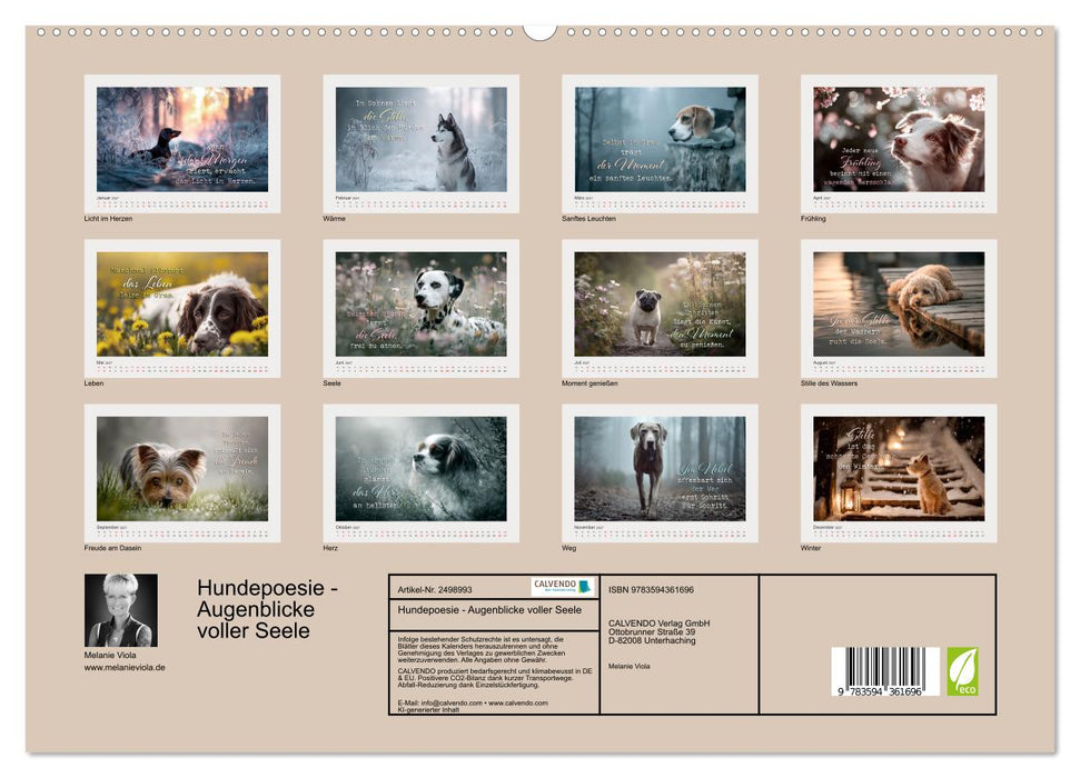 Hundepoesie - Augenblicke voller Seele (CALVENDO Premium Wandkalender 2027)