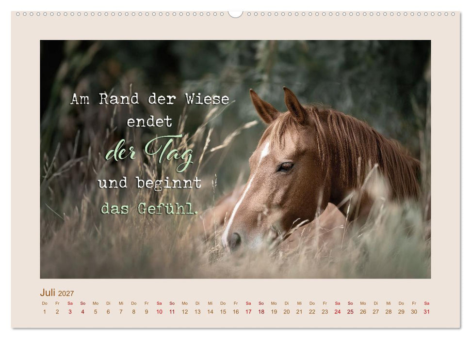 Pferdepoesie - Augenblicke voller Seele (CALVENDO Premium Wandkalender 2027)