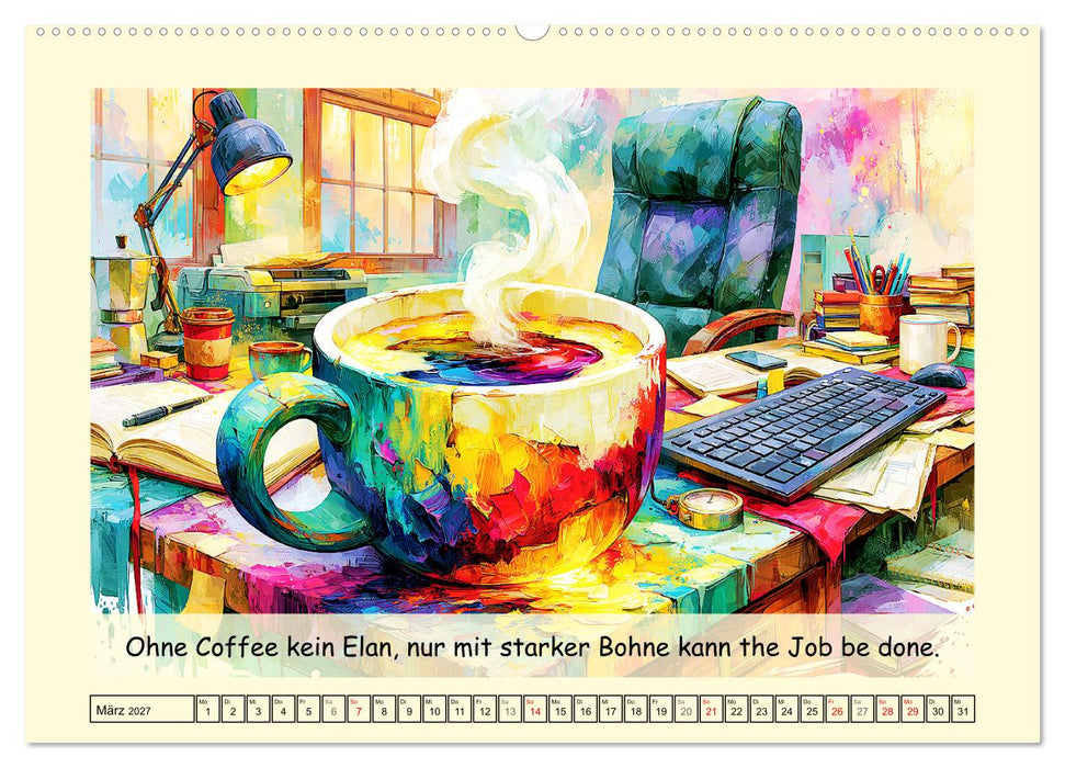 Bunter Office-Wahnsinn. Denglish und Daily Struggles (CALVENDO Premium Wandkalender 2027)