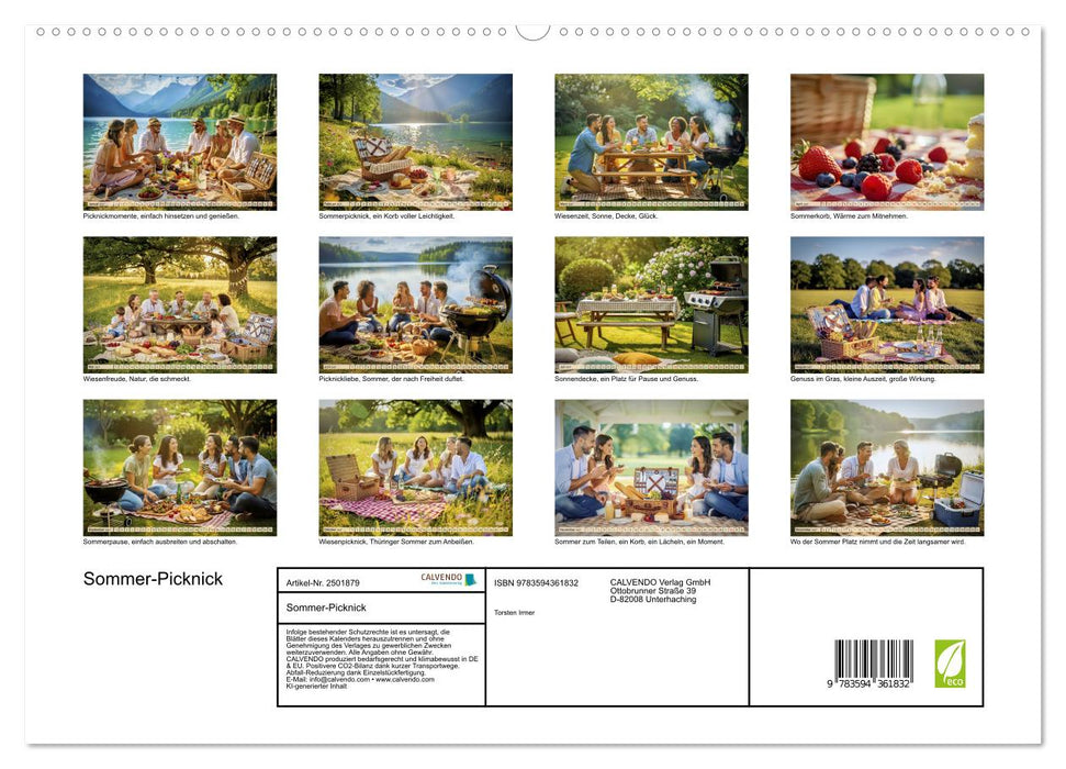 Sommer-Picknick (CALVENDO Premium Wandkalender 2027)