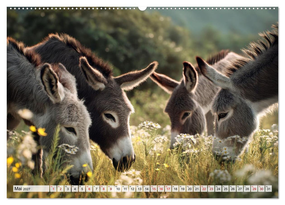Esel - Charakterköpfe der Natur (CALVENDO Wandkalender 2027)