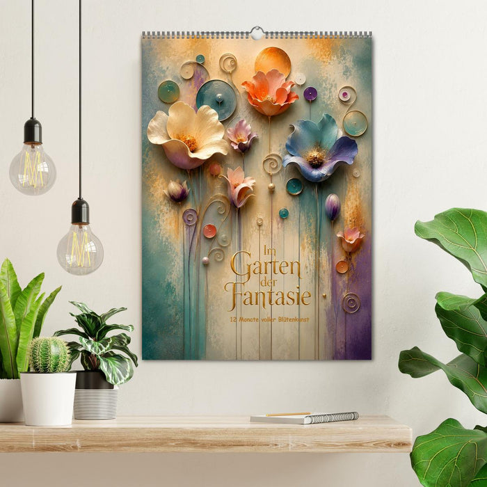 Im Garten der Fantasie - 12 Monate voller Blütenkunst (CALVENDO Wandkalender 2027)