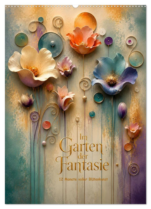 Im Garten der Fantasie - 12 Monate voller Blütenkunst (CALVENDO Wandkalender 2027)