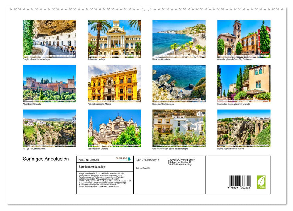 Sonniges Andalusien (CALVENDO Premium Wandkalender 2027)