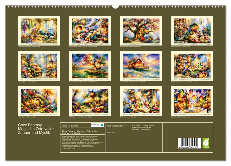 Cozy Fantasy. Magische Orte voller Zauber und Mystik (CALVENDO Premium Wandkalender 2027)