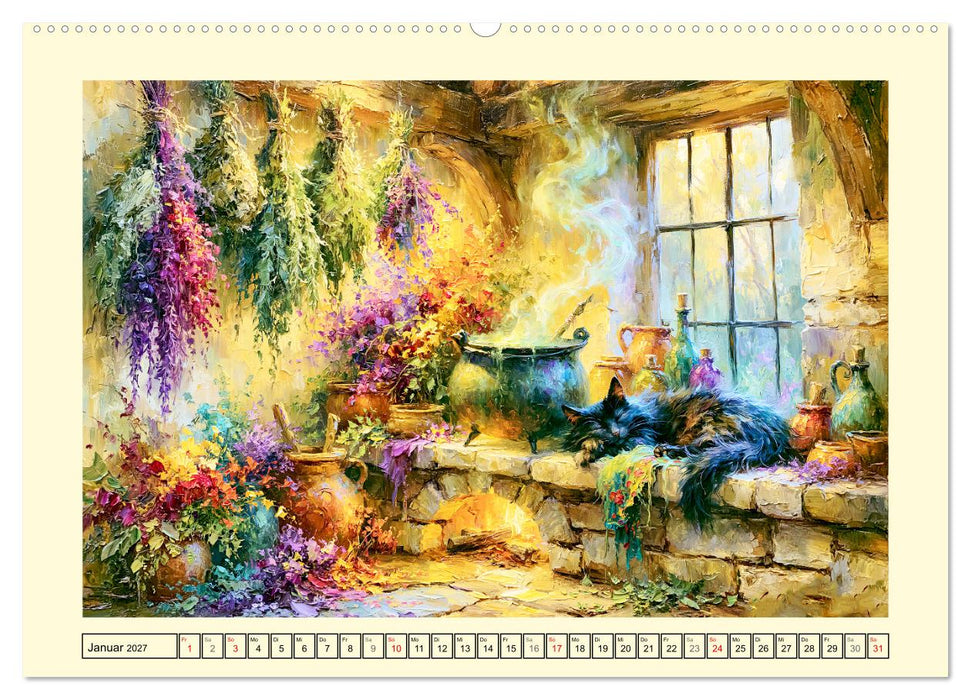 Cozy Fantasy. Magische Orte voller Zauber und Mystik (CALVENDO Premium Wandkalender 2027)