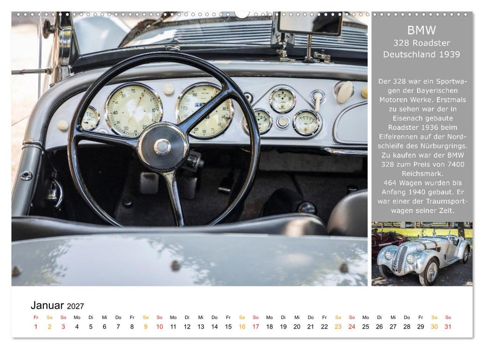 Hinter dem Steuer berühmter Automobile (CALVENDO Wandkalender 2027)