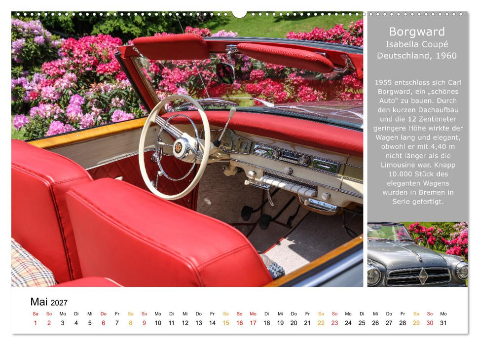 Hinter dem Steuer berühmter Automobile (CALVENDO Wandkalender 2027)