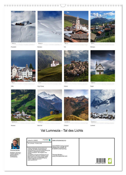 Val Lumnezia - Tal des Lichts (CALVENDO Wandkalender 2027)
