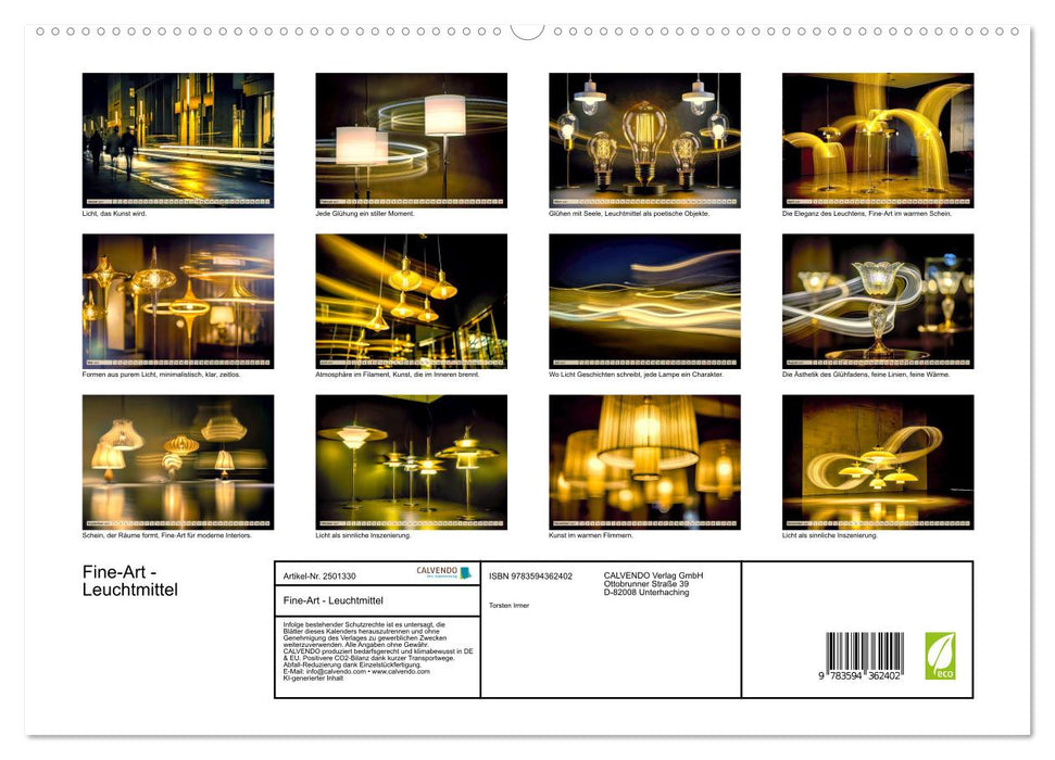 Fine-Art - Leuchtmittel (CALVENDO Premium Wandkalender 2027)