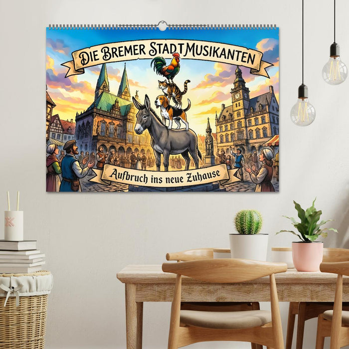 Die Bremer Stadtmusikanten – Aufbruch ins neue Zuhause (CALVENDO Wandkalender 2027)