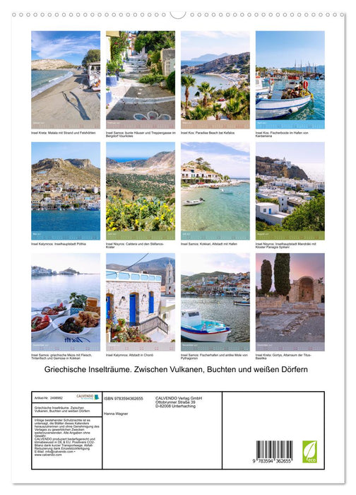Griechische Inselträume. Zwischen Vulkanen, Buchten und weißen Dörfern (CALVENDO Premium Wandkalender 2027)