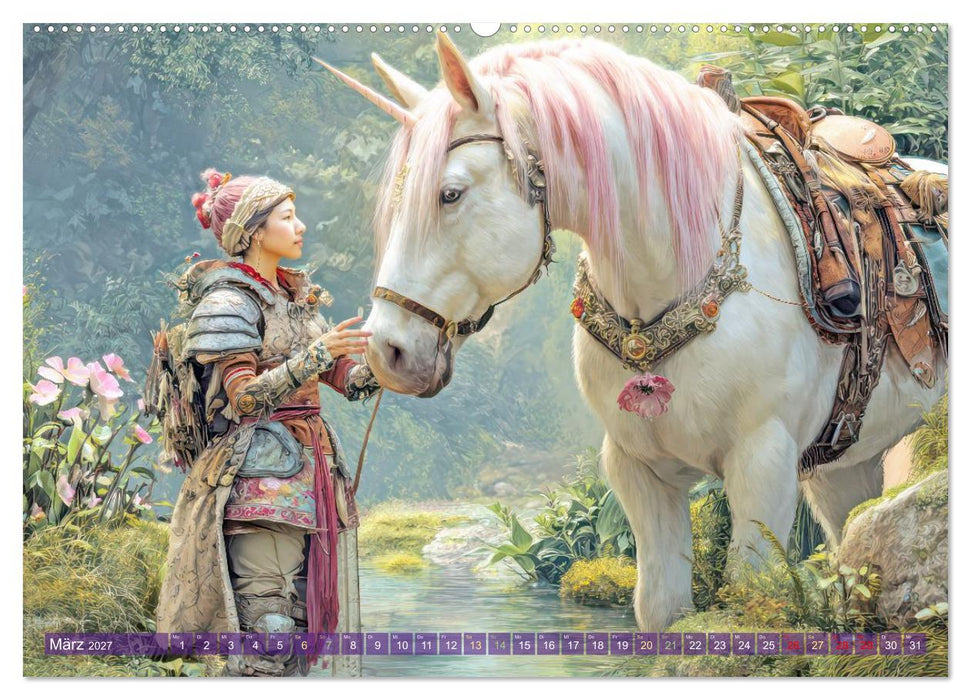 Einhörner - Verträumte Fantasiemotive (CALVENDO Wandkalender 2027)