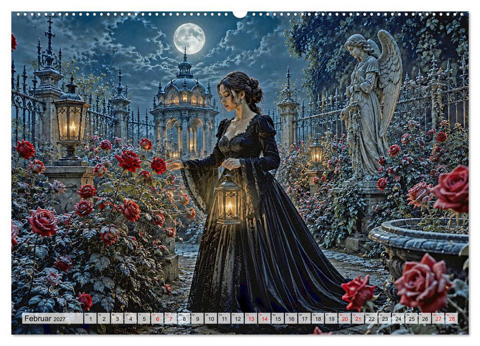 Gothic Moonlight - Romantische Nächte (CALVENDO Premium Wandkalender 2027)