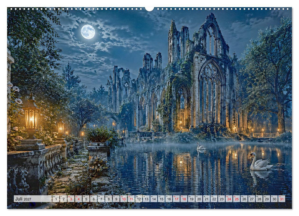 Gothic Moonlight - Romantische Nächte (CALVENDO Premium Wandkalender 2027)