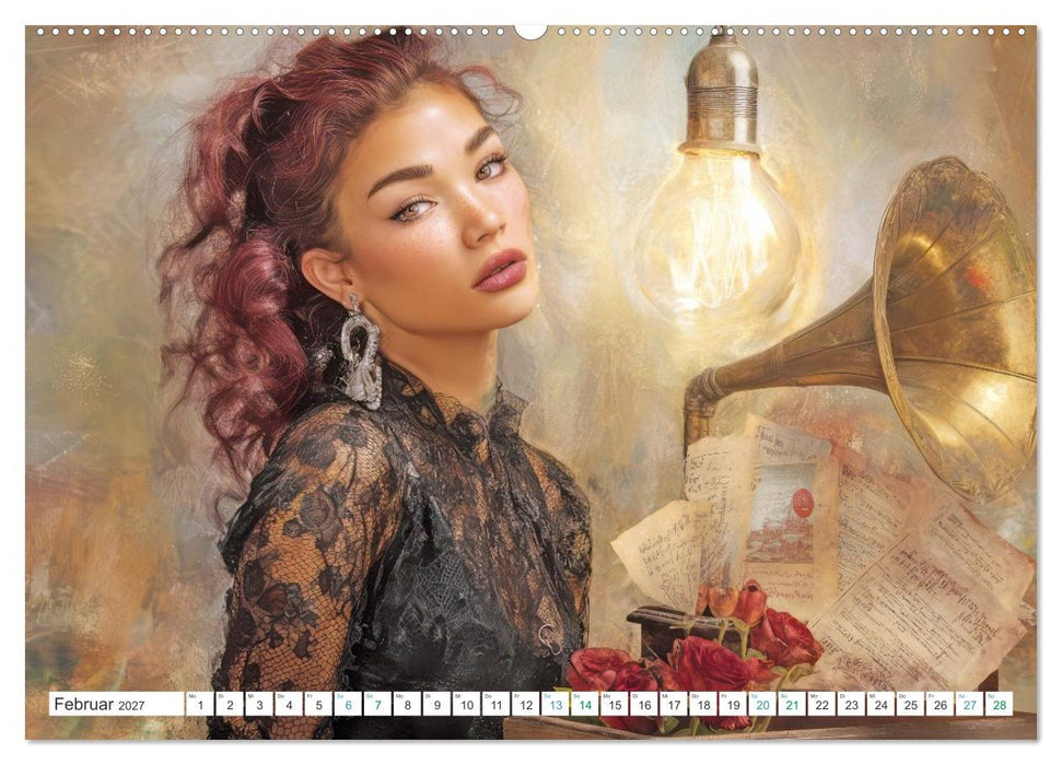 Sinnliche erotische Frauen - Illustrationen (CALVENDO Wandkalender 2027)