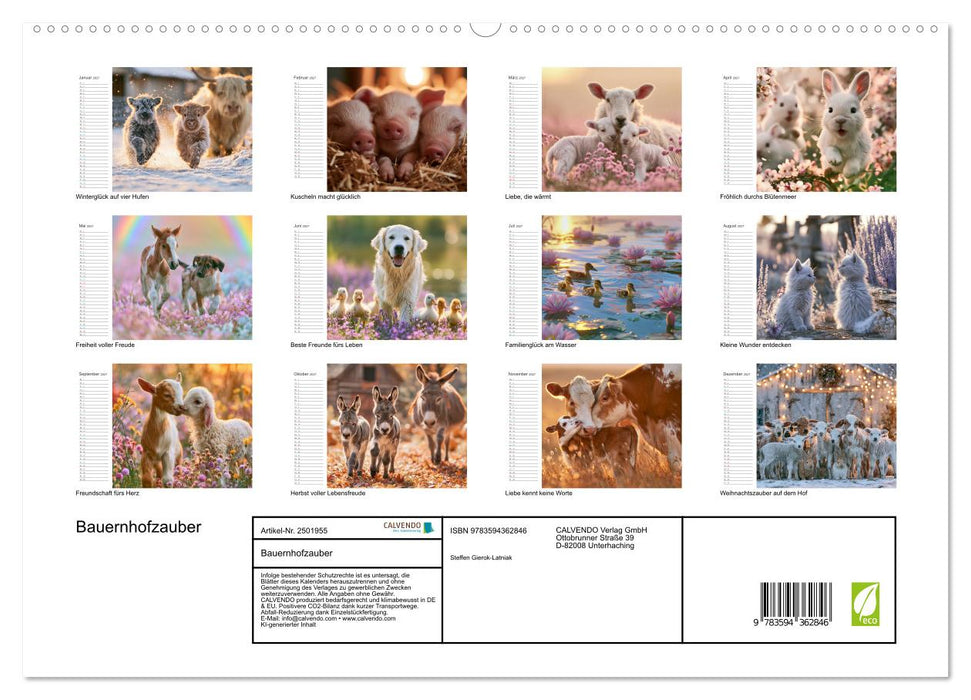 Bauernhofzauber (CALVENDO Premium Wandkalender 2027)