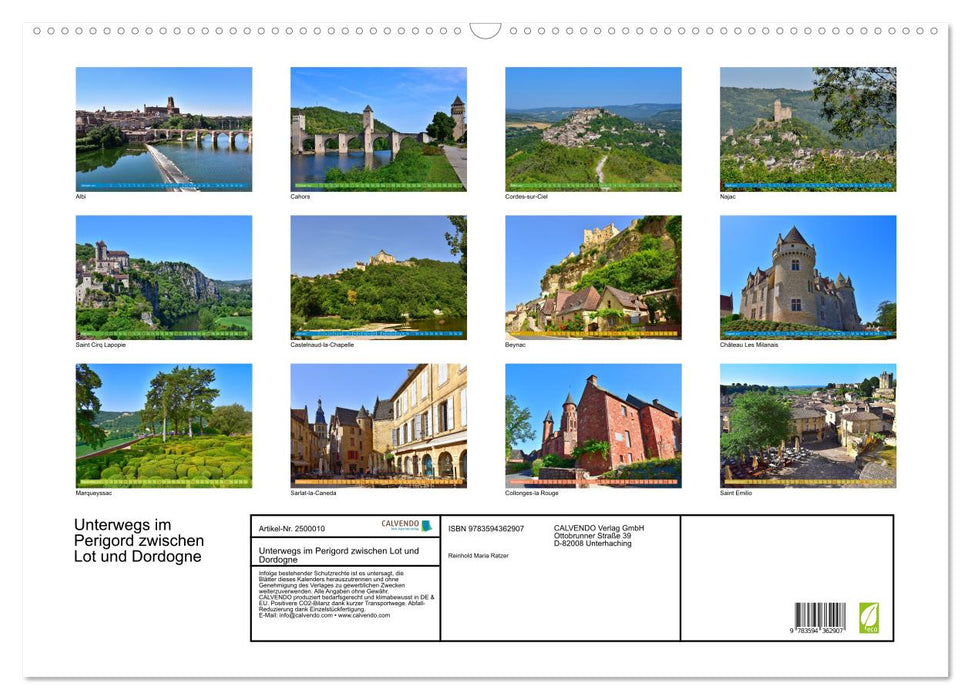 Unterwegs im Perigord zwischen Lot und Dordogne (CALVENDO Wandkalender 2027)