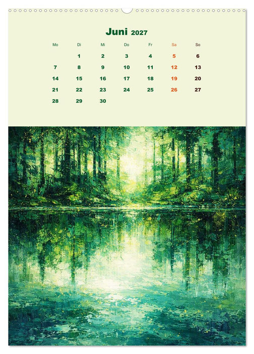 Upside Down Gemälde - Gespiegelte Landschaften (CALVENDO Premium Wandkalender 2027)