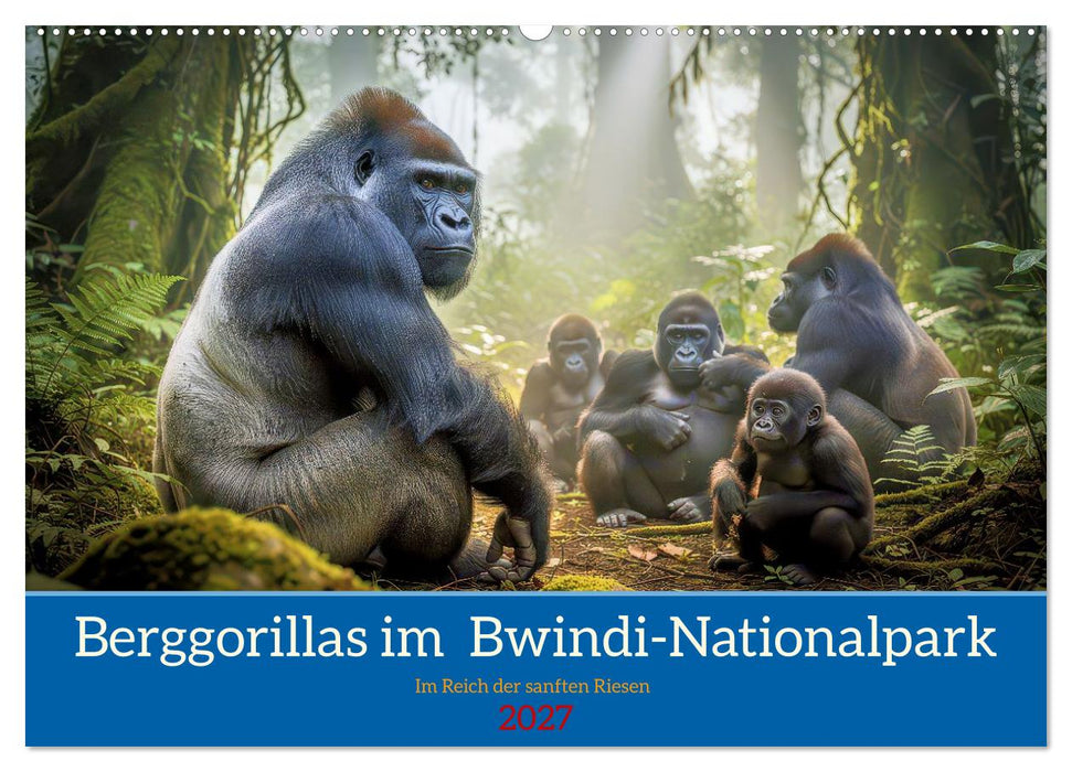 Berggorillas im Bwindi-Nationalpark (CALVENDO Wandkalender 2027)