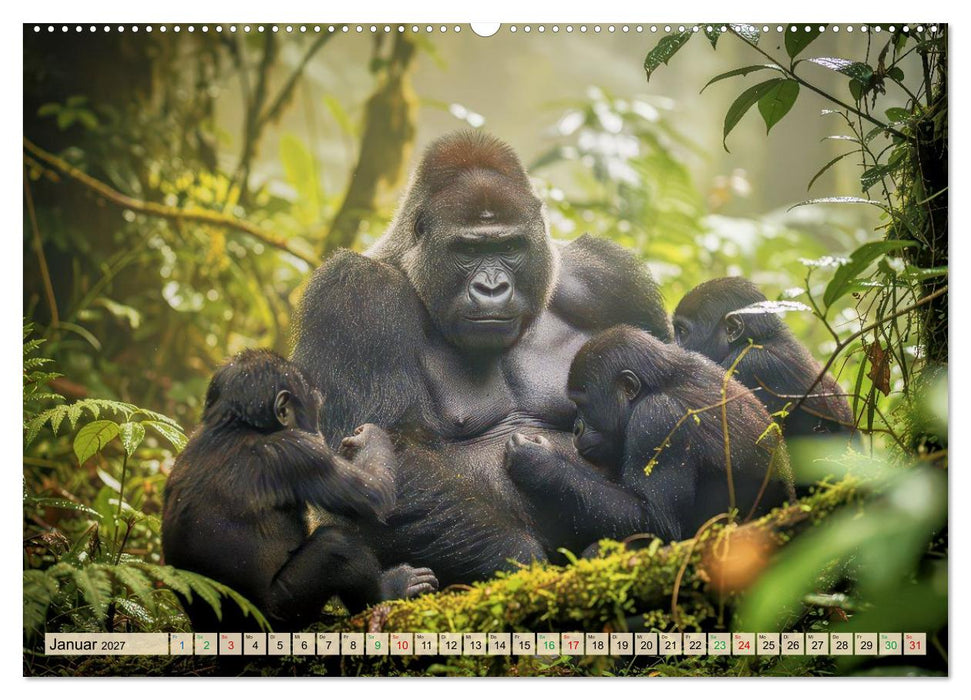Berggorillas im Bwindi-Nationalpark (CALVENDO Wandkalender 2027)