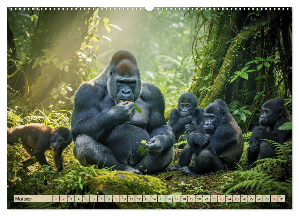 Berggorillas im Bwindi-Nationalpark (CALVENDO Wandkalender 2027)