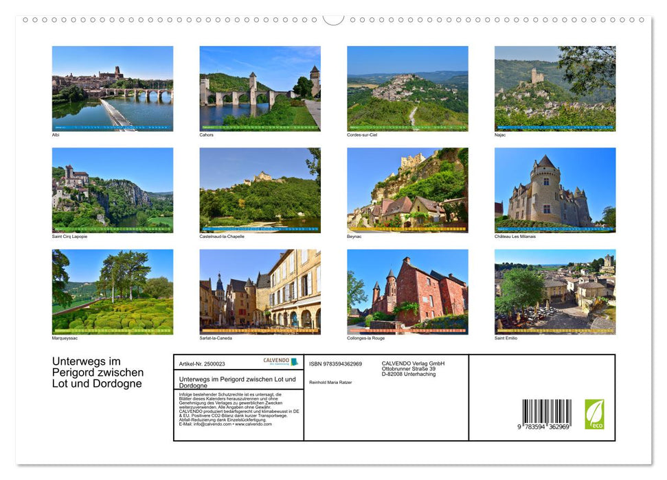 Unterwegs im Perigord zwischen Lot und Dordogne (CALVENDO Premium Wandkalender 2027)