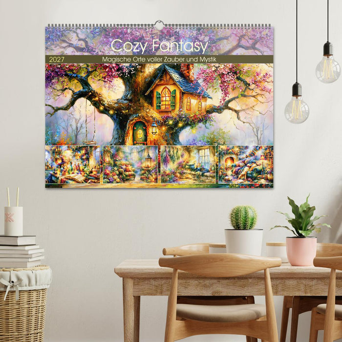 Cozy Fantasy. Magische Orte voller Zauber und Mystik (CALVENDO Wandkalender 2027)