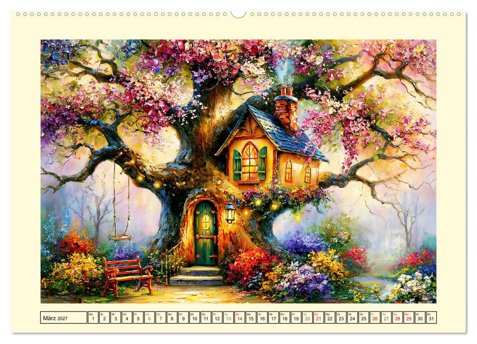 Cozy Fantasy. Magische Orte voller Zauber und Mystik (CALVENDO Wandkalender 2027)