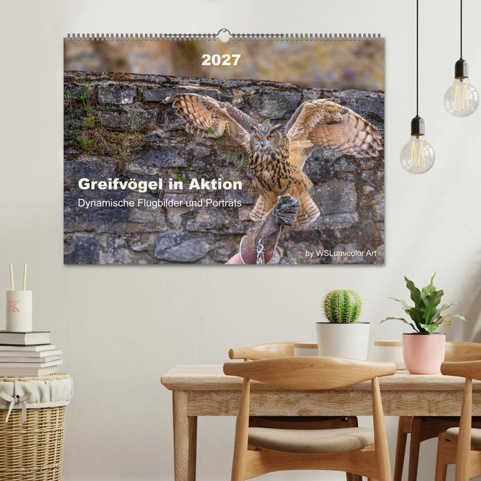 Greifvögel in Aktion - Dynamische Flugbilder und Porträts (CALVENDO Wandkalender 2027)
