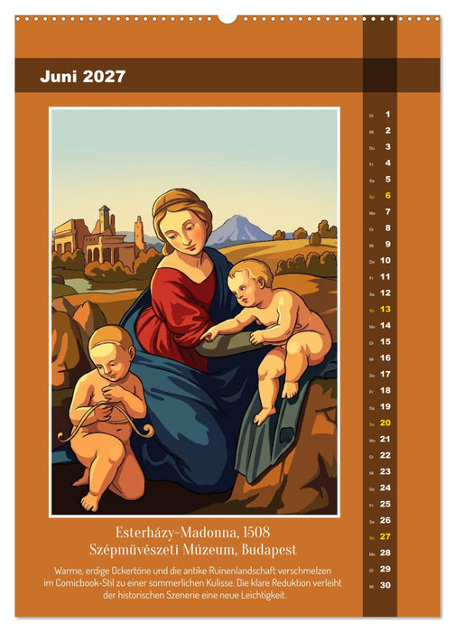 Raffael 2.0, Renaissance-Madonnen als Graphic Novel (CALVENDO Premium Wandkalender 2027)
