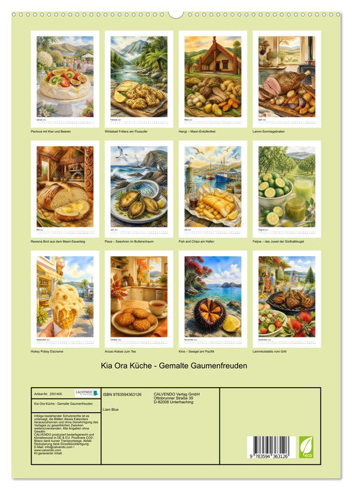 Kia Ora Küche - Gemalte Gaumenfreuden (CALVENDO Premium Wandkalender 2027)
