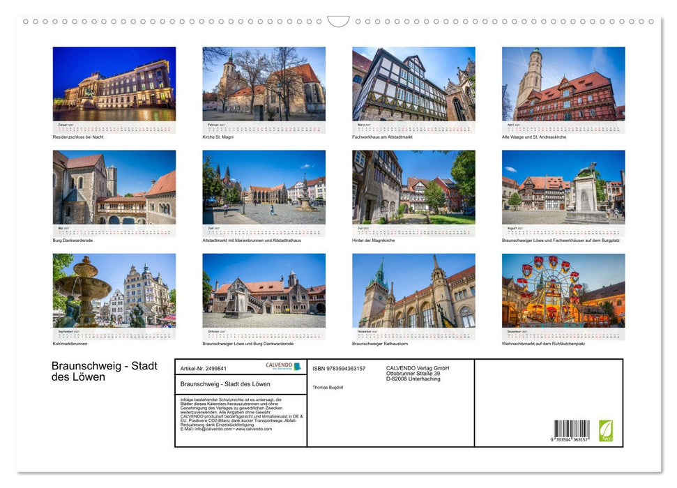 Braunschweig - Stadt des Löwen (CALVENDO Wandkalender 2027)
