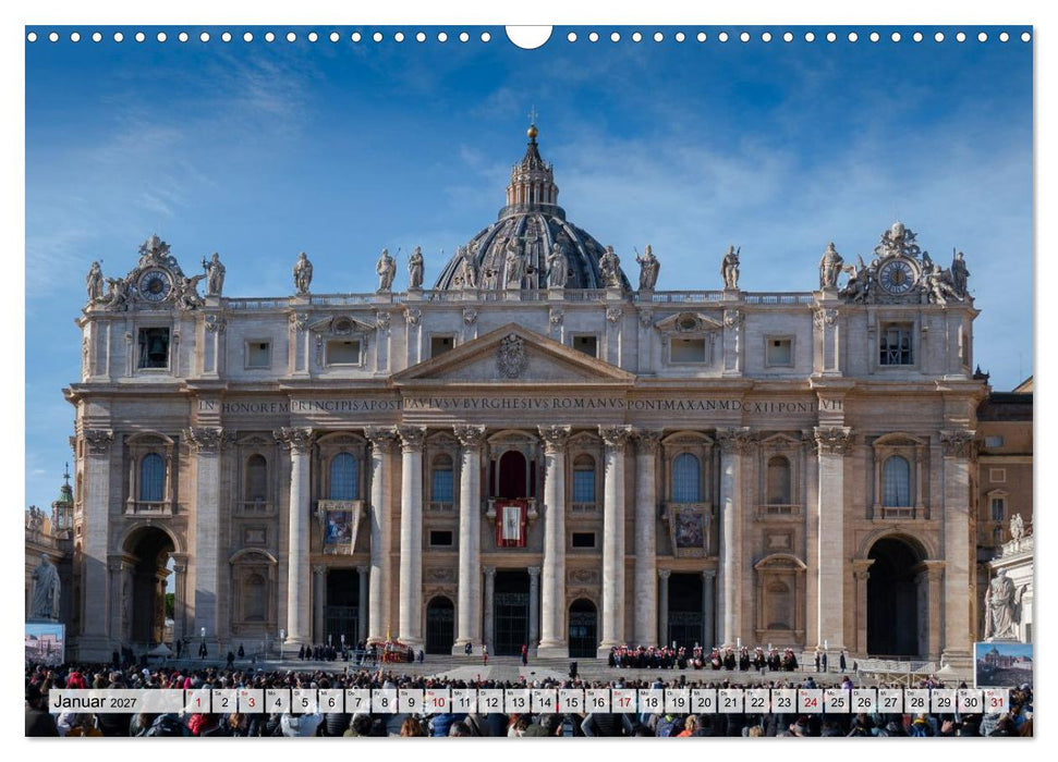 San Pietro - Petersplatz und Petersdom (CALVENDO Wandkalender 2027)