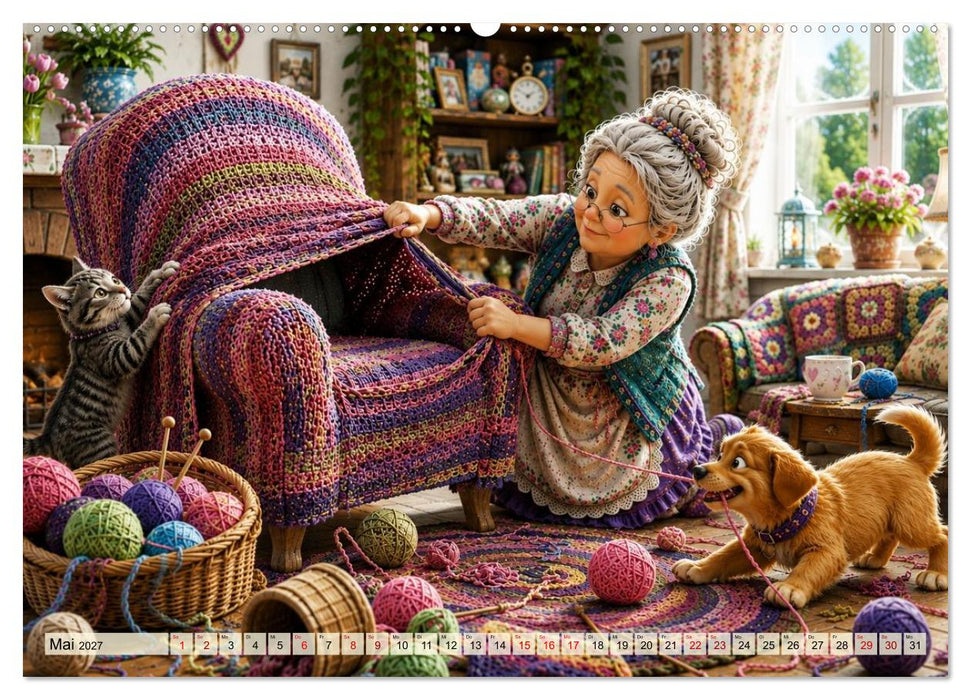Die strickende Oma (CALVENDO Premium Wandkalender 2027)