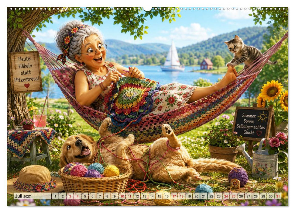Die strickende Oma (CALVENDO Premium Wandkalender 2027)