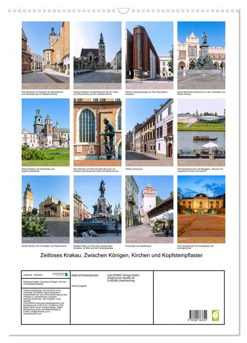 Zeitloses Krakau. Zwischen Königen, Kirchen und Kopfsteinpflaster (CALVENDO Wandkalender 2027)