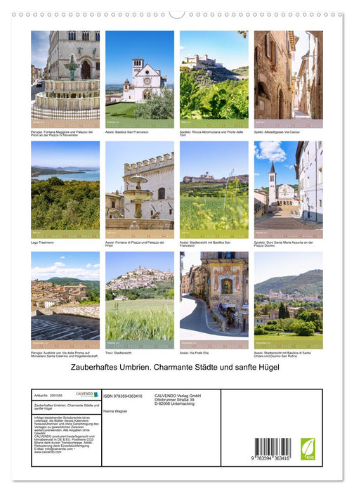 Zauberhaftes Umbrien. Charmante Städte und sanfte Hügel (CALVENDO Premium Wandkalender 2027)