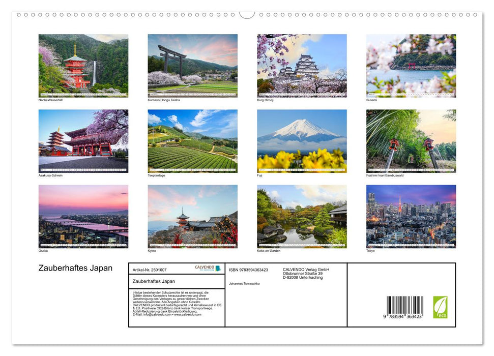 Zauberhaftes Japan (CALVENDO Premium Wandkalender 2027)