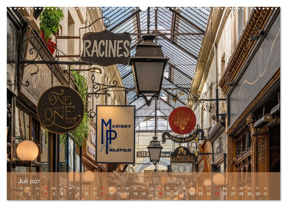 Verborgene Passagen von Paris (CALVENDO Premium Wandkalender 2027)