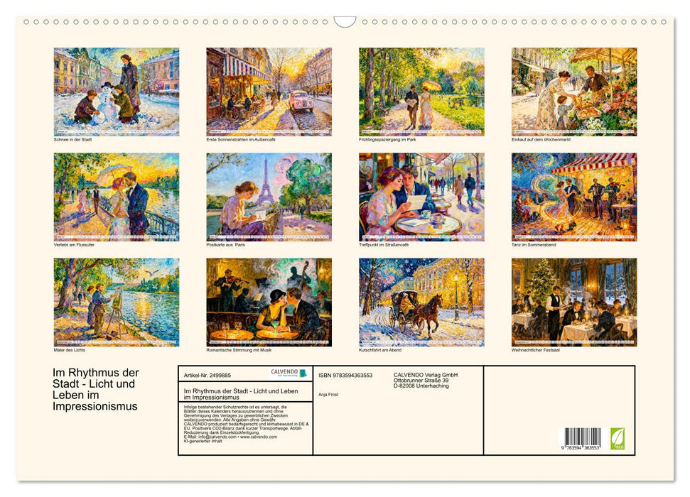 Im Rhythmus der Stadt - Licht und Leben im Impressionismus (CALVENDO Wandkalender 2027)